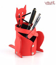 Vaunt Red Cat Desktop Pen Holder