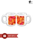 Stylish.You Pink & Yellow Hearts Coffee Mug Set - 2 Pcs
