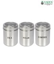 Varun Stainless Steel 3 Pcs See Through Canister Set