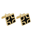 Vendee Fashions Fabulous Black Square Cufflinks