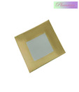 Plumeria Silver  & Gold Finish Glass Serving Plate