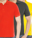 Weardo Red-Yellow-Black Pack Of 3 Polo T-Shirts