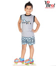 Yobro Grey & Light Blue Night Suit For Kids
