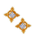 Bold Sparkling Solitaire Look Earrings