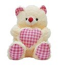 A-Maze Pink & Cream Teddy Bear W/Heart-79 cm