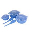 Claro Blue Microwave Safe Serving Bowl Set-5pcs