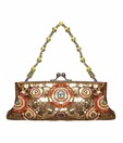 Bolso Golden & Multi Swirly Sequins Clutch