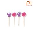 Party Bounty Set Of Four Flower & Butterfly Moulded Candles