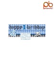 Party Bounty English Alphabets First Birthday Banner With Stickers
