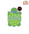 Party Bounty Packet Of Eight Green Swimming Turtle Invitation Card