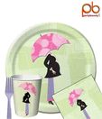 Party Bounty Modern Mom Shower Tableware Kit-64 Pcs