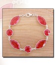 Designer Silver Inc. Silver & Pink Quartz Bracelet