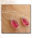 Designer Silver Inc. Silver & Pink Quartz Earrings