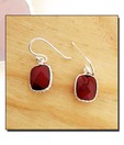 Designer Silver Inc. Silver & Red Onyx Earrings