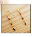Designer Silver Inc. Delicate Garnet Earrings