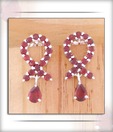 Designer Silver Inc. Maroon Studded earrings