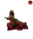 Earth Charming Lord Ganesha Idol With Suitcase & Mouse