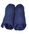 Trident Set Of Two Deep Blue Dyed Hand Towels