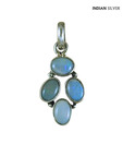 Indian Silver Opal & Silver Pendant