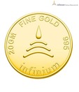 Infinium 24kt 20g 995 Purity BIS Hallmarked Flower Gold Coin