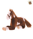 Dimpy Dark Sitting Dark Brown Horse - 35 cm