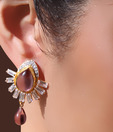 Iris Jewels Radiant Brown Earrings