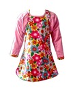 Kilkari Stylish Pink Dress With Full Sleeves Jacket For Kids