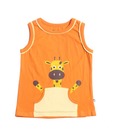 Nauti Nati Bubbly Orange Sleeveless T-Shirt For Kids
