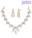 Peora Lavish Pearl Drop Necklace Set