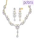 Peora Traditional Curvy Swirls Necklace Set
