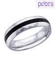 Peora Silver Tungsten Ring