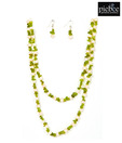 Piebee Peridot & Pearl Necklace Set