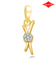 Sparkles Sleek Diamond & Gold Pendant