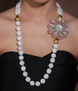 Spyra Crystal Pink Flower Necklace