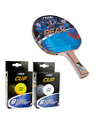 Stiga Peak Table Tennis Racket + 1  box of Stiga Cup Table Tennis Balls