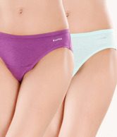 Lavos Sea Green-Purple Bikini Panty Combo Pack  of 2