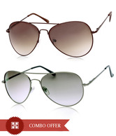 Joe Black Sparkling Grey Aviator Buy 1 Get 1 Brown Aviator Free