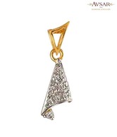 Avsar Gold & Diamond Twisted Triangle Pendant