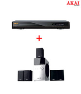 Akai 5.1 DVD2600 DVD Player with Akai MMS-6100USFR 5.1 Speaker System