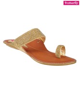 Butterfly Golden Beads Slippers