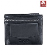Espana Black Zipper Pocket Wallet