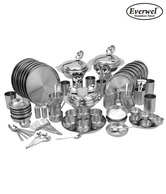 Everwel Stainless Steel 90 Pcs Dinner Set For Family