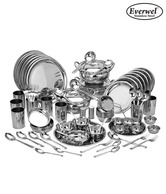 Everwel Stainless Steel Jumbo 90 Pcs Dinner Set