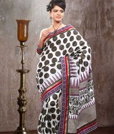 Fnf Wonderful White Bhagalpuri Silk Sarees