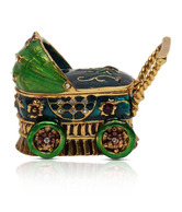 MNC Sparkling Pram Shaped Trinket Box