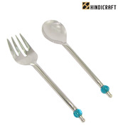 Hindicraft Flatware Set With Crystal Knobs