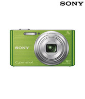 Sony CyberShot W730 16.1MP Point & Shoot Digital Camera (Green)