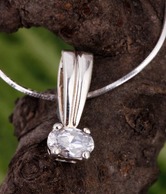 Lencia CZ Studded Exquisite Sterling Silver Pendant