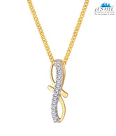 Asmi Sparkling Diamond & Gold Pendant