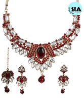 Sia Glamorous Rasrawa Necklace Set With Maang Tika